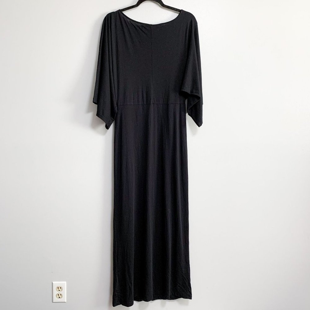 SOLD❗️Free People Beach Round Neck Wide Sleeve Split Front Maxi Dress Size M - Picture 8 of 11